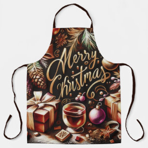 Tablier Dessin Pastel de Noël Whimsical