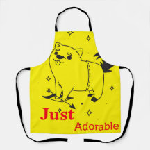 Dessin pignon adorable en encre noire et en texte 