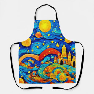 Tablier Dessin Starry Night Art