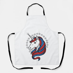 Tablier Dessin vectoriel de gravure vintage de licorne pat