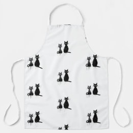 Tablier Deux chats noirs