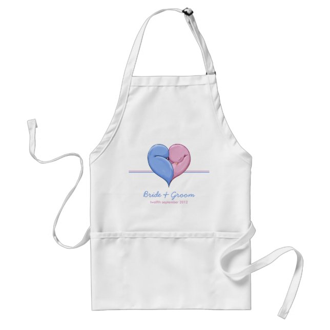 Tablier Deux Doves Un Coeur Mariage Apron (Devant)
