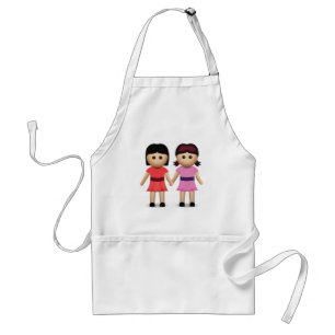 Tablier Deux femmes tenant des mains Emoji