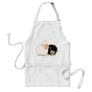 Tablier Deux Jolies Cuisines de mouton en caricature