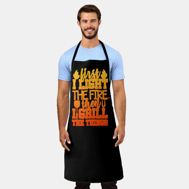 Tablier Devis de barbecue amusant (Porté)