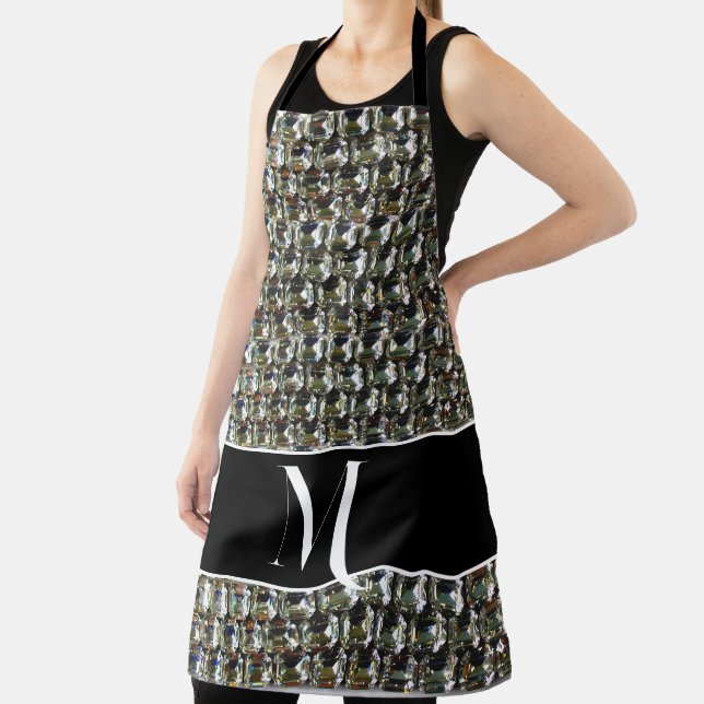 Tablier Diamants, pierres gemmes motif de bijoux (Insitu)