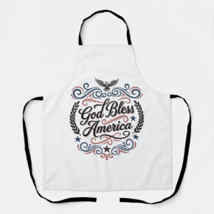 Tablier Dieu bénisse l'Amérique T-Shirt vintage patriotiqu