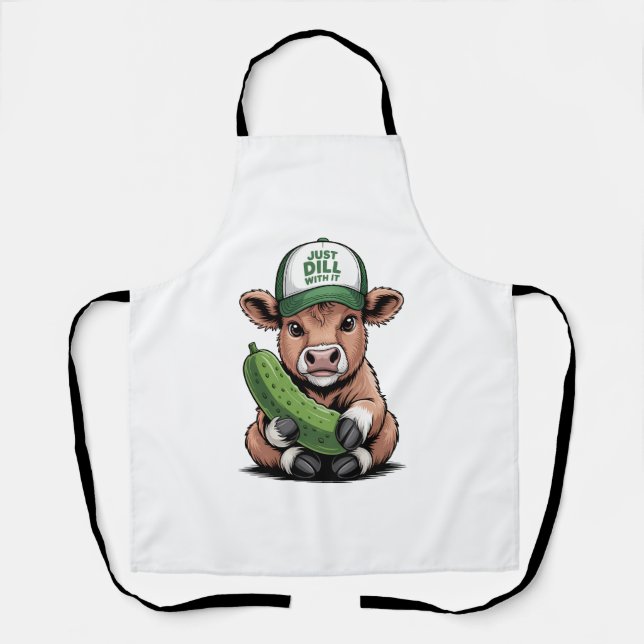 Tablier Dill avec It Cow, Drôle Pickle (Recto)