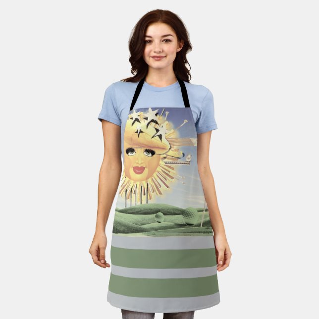 TABLIER DIMANCHE GOLF ! (Porté)