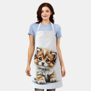 Tablier d'impression avec chiot