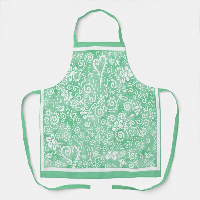 Tablier d'impression Bandana vert (Recto)