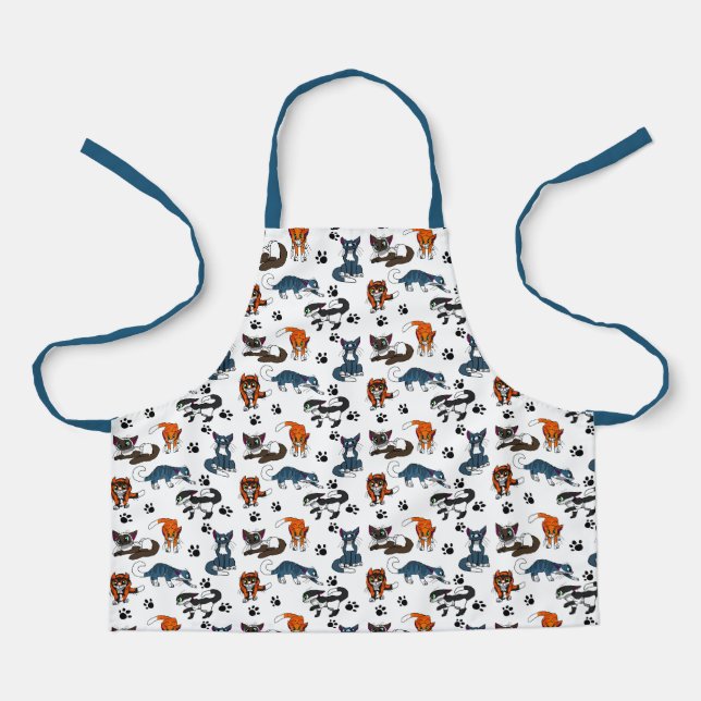 Tablier d'impression couleur kitty cat (Recto)