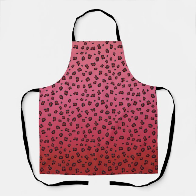 Tablier d'impression tout-en-blanc et rouge (Recto)
