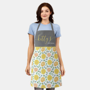 Tablier d'impression tout-en-dessus Rose jaune et 