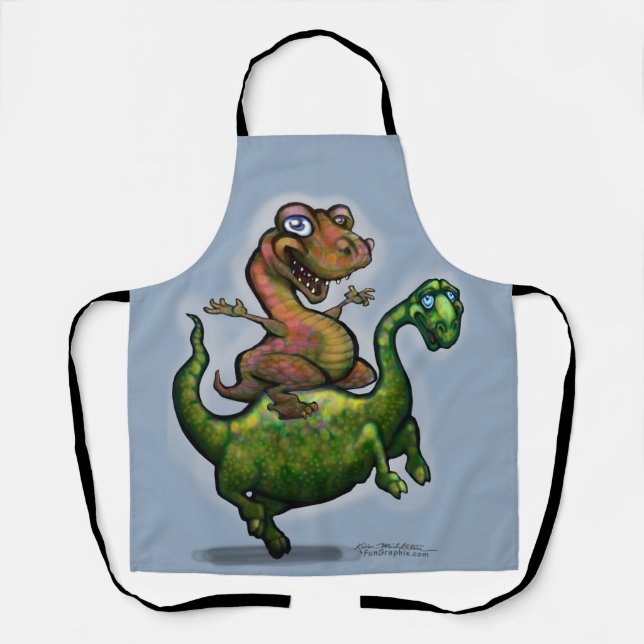 Tablier d'impression tout-en-un Dinosaures (Recto)