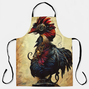 Tablier d'impression tout-en-un du coq vintage