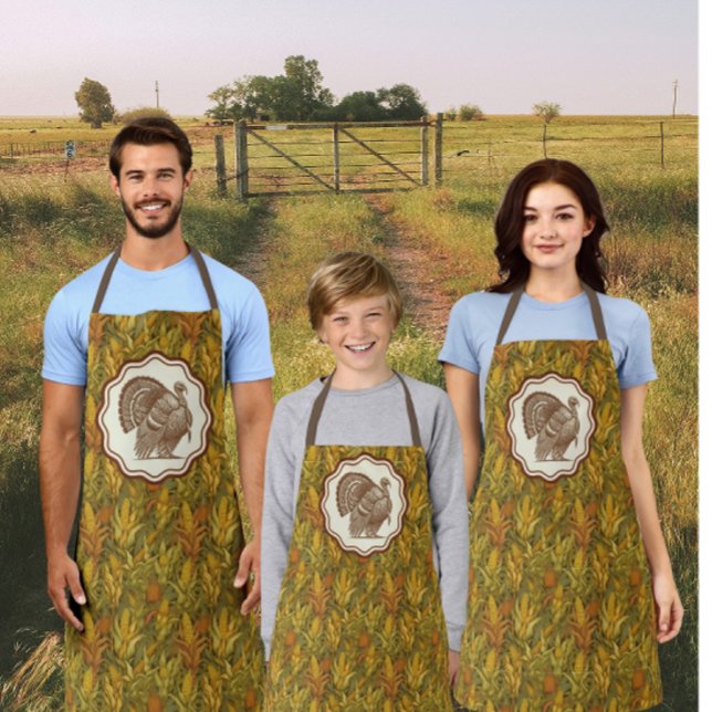 Tablier Dinde d'automne William Morris  (Make it a Thanksgiving family affair!)