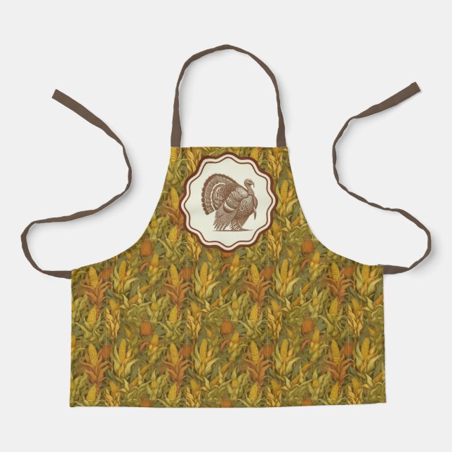 Tablier Dinde d'automne William Morris  (Recto)