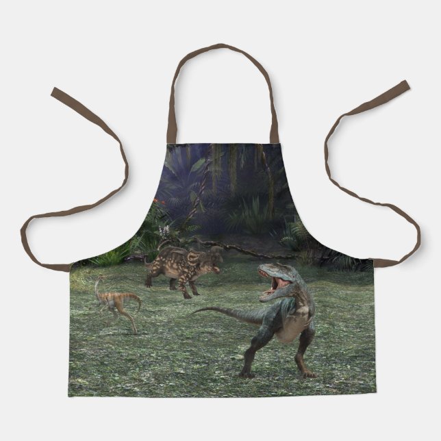 Tablier Dinosaure Paysage Jurassique (Recto)