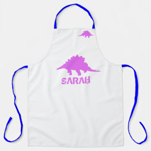 Tablier Dinosaures de famille Apron rose personnalisé - Ho