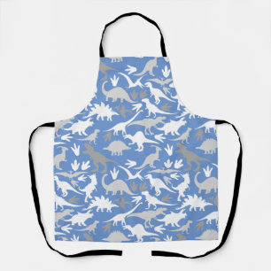 Tablier Dinosaures motif 01A L Bleu BG