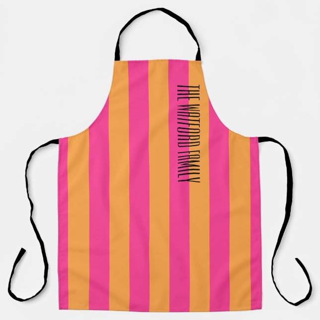 Tablier Dis-moi tout rose et orange (Recto)