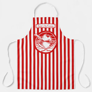 Tablier do-it-yourself Couleurs Vertical Stripe Rouge Blan