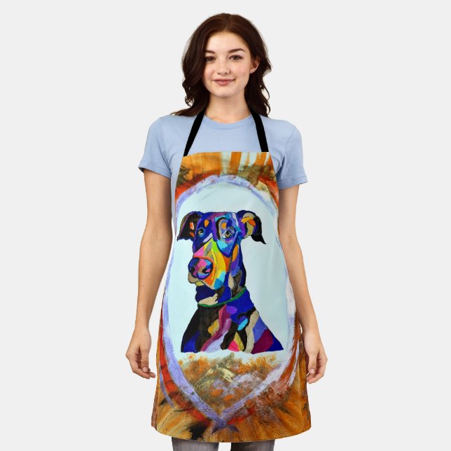 Tablier Doberman Love Apron (Porté)