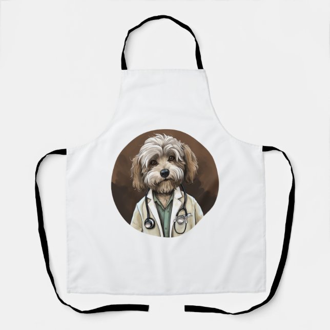 Tablier Docteur en Chien Havanais (Recto)