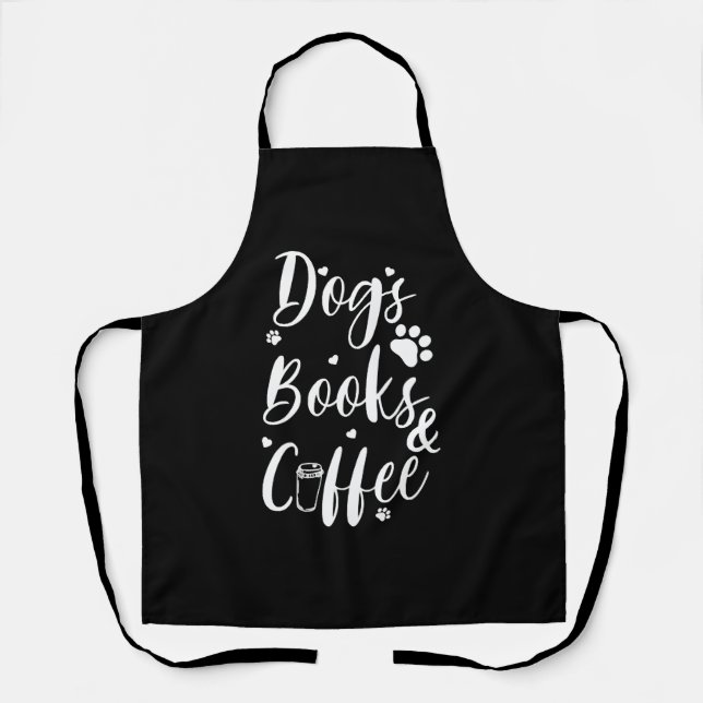 Tablier Dogs Books Coffe Dog Lover Book Worm (Recto)