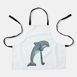 Tablier Dolphin at Hockey with Hockey stick