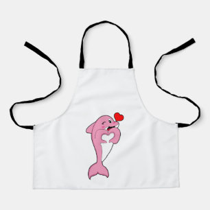 Tablier Dolphin Love Heart
