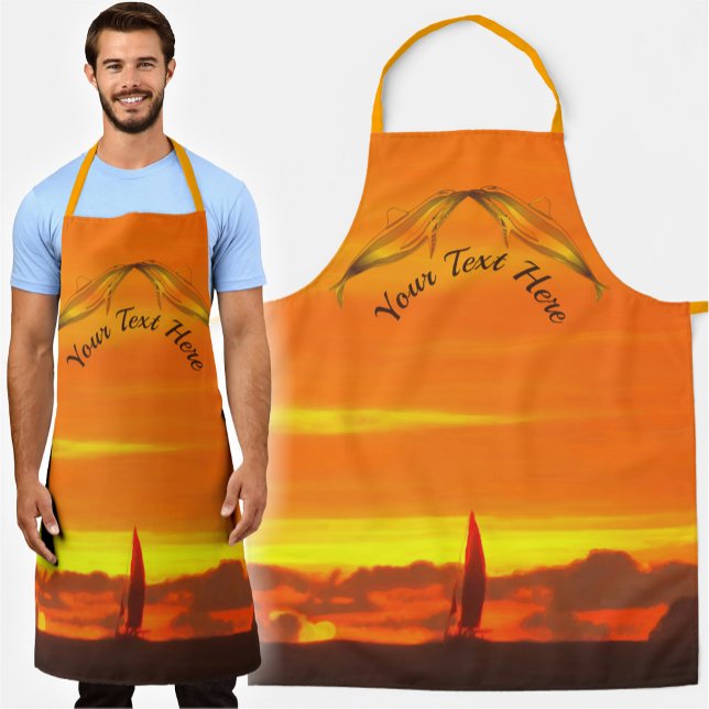 Tablier Dolphins Sailboat Sunset 1300 (Créateur téléchargé)