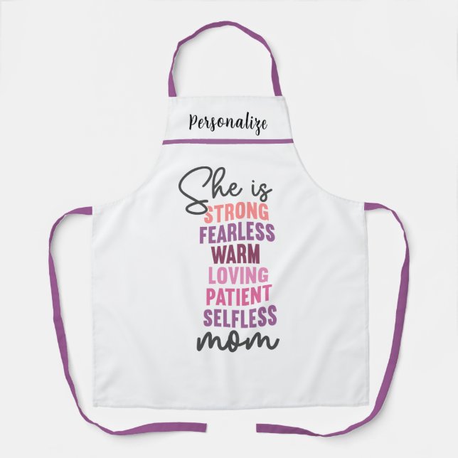 Tablier Don de devis inspirant pour Maman Kitchen (Recto)