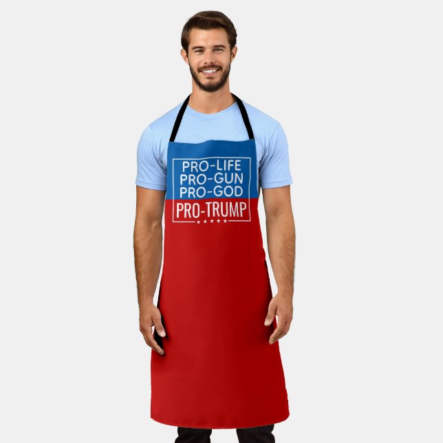Tablier Donald Trump Pro-Life Pro-Gun Pro-God (Porté)