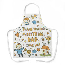 Doodle de coeur "Merci Papa" Art