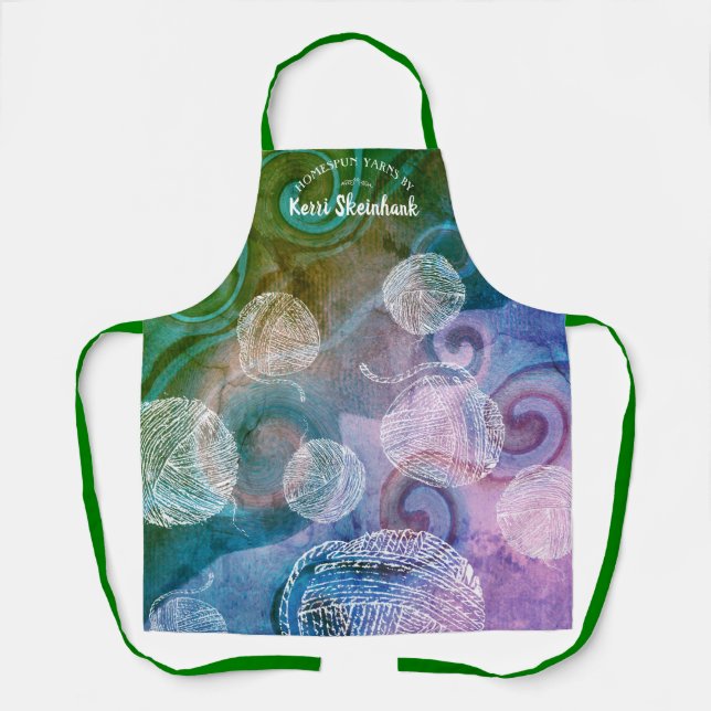 Tablier Doodle fil tricot crochet homespun artisanat spect (Recto)