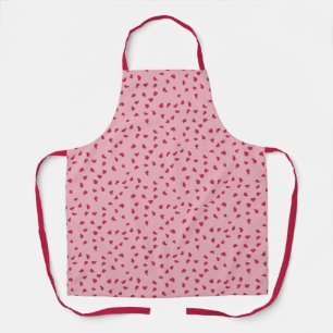 Tablier Doodles de coeur épars Pink Valentine's Day