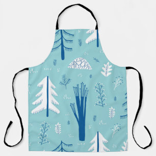 Tablier Doodles de forêt : Motif créatif sans couture