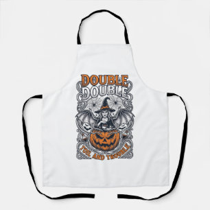 Tablier Double peine Malheur Sorcière Citrouille Halloween