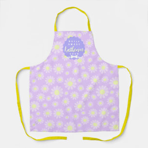 Tablier Douce Bébé Daisy Pastel Violet Jaune