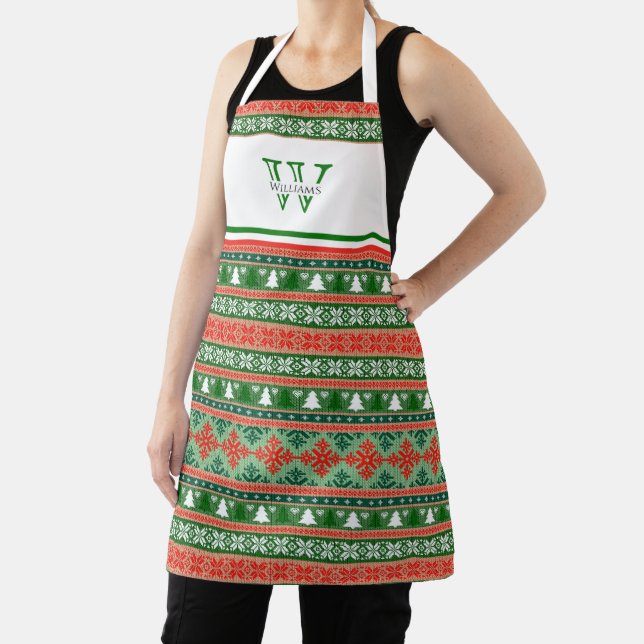 Tablier Douleur de Noël moche | Vacances Monogrammes (Insitu)