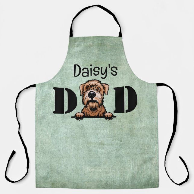 Tablier Doux revêtu Wheaten Terrier Personnalisé Papa Apro (Recto)