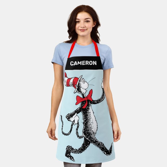 Tablier Dr Seuss | Chat dans la marche des chats Casquette (Porté)