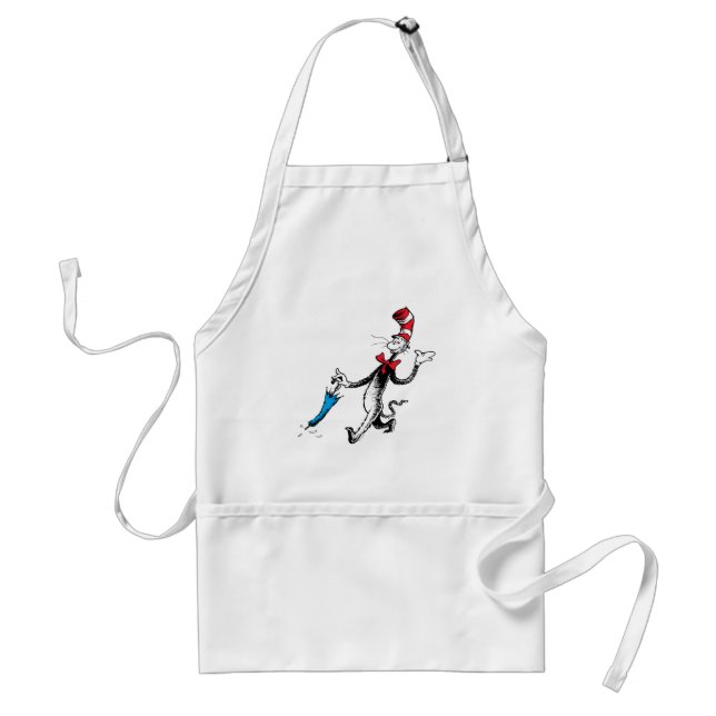 Tablier Dr Seuss | Chat dans la marche des parapluies Casq (Devant)