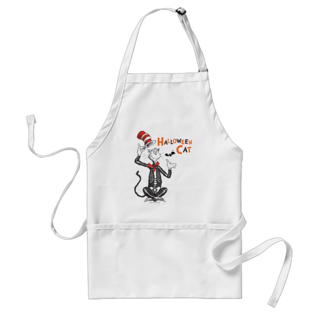 Tablier Dr Seuss | Chat d'Halloween en Casquette (Devant)