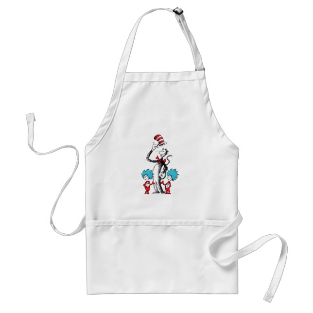 Tablier Dr. Seuss | Le Chat dans le Chapeau, Chose Un et C (Devant)