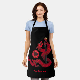 Tablier Dragon rouge