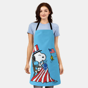 Tablier Drapeau 4 juillet à coudre Snoopy