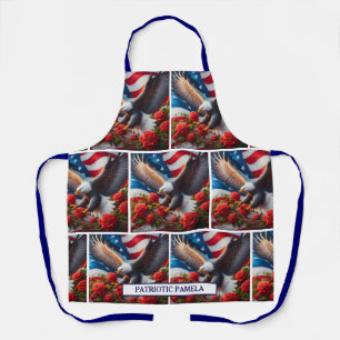 Tablier Drapeau américain Aigle à tête blanche patriotique